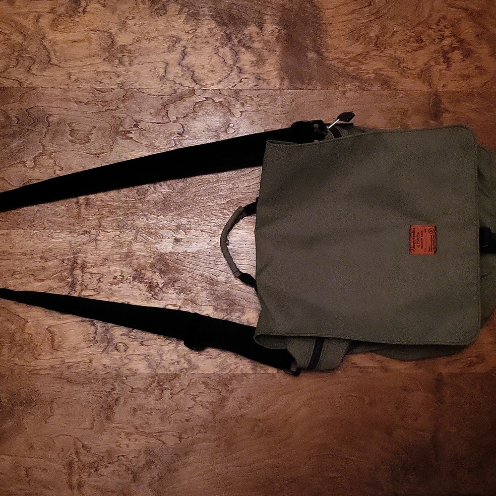 Abercrombie & Fitch Canvas Messenger Bag / Crossbody Strap Satchel Unisex - Picture 6 of 16